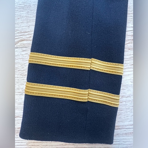 Lauren Ralph Lauren Navy Double Breasted Wool Captain Blazer Gold Buttons 6P - Picture 8 of 14